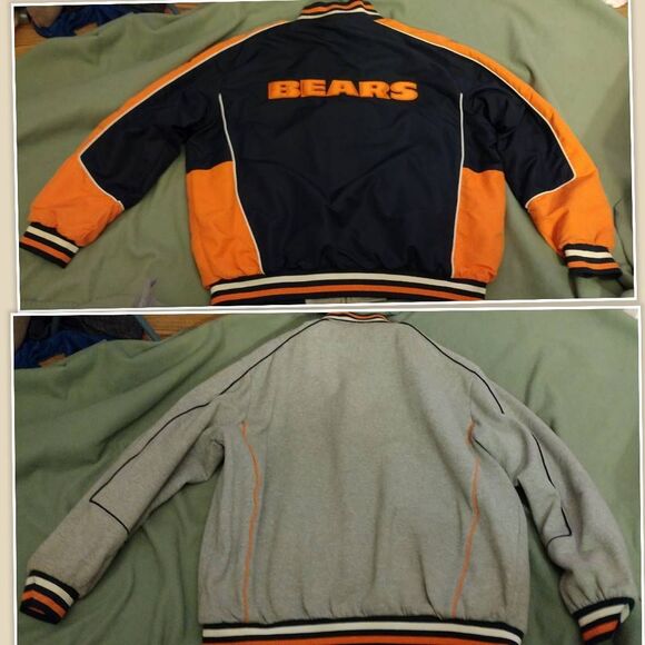 Chicago Bears NFL Glll Full Zip Up Reversible Vintage Jacket XXL. Excellent Cond - Picture 2 of 7